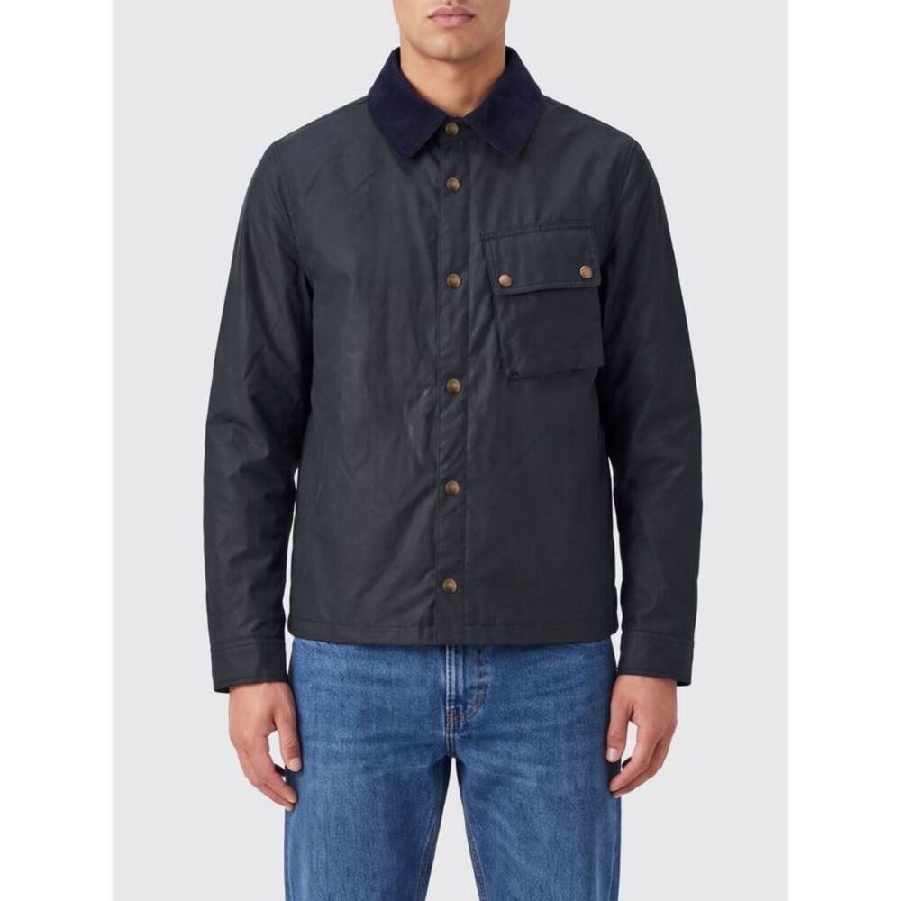 Belstaff Men Belstaff Waxed Cotton Shirt Jacket With Velvet Collar